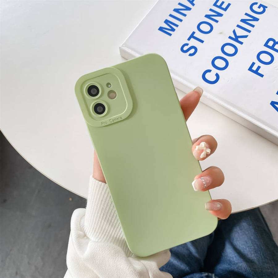 Straight-Edge Solid Color Liquid Silicone Shockproof Full Coverage Protective Case, For iPhone 11...