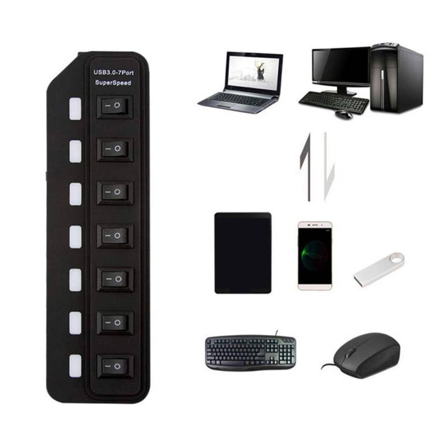 7 Ports USB 3.0 HUB Independent Switching Splitter, Splitter