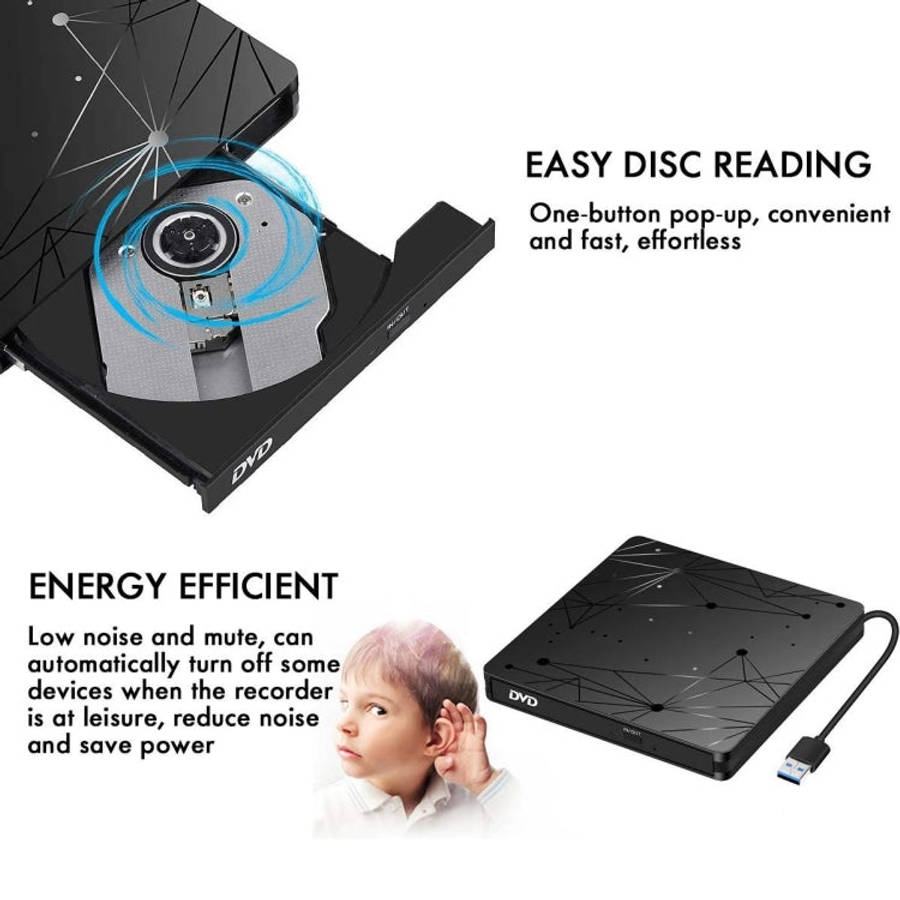 External USB 3.0 Portable DVD RW Reader Optical Drive Reader