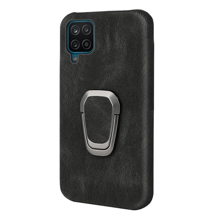 Ring Holder PU Phone Case For Samsung Galaxy A12, For Samsung Galaxy A12