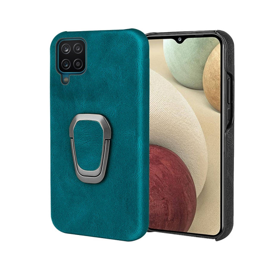 Ring Holder PU Phone Case For Samsung Galaxy A12, For Samsung Galaxy A12