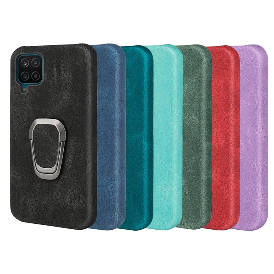 Ring Holder PU Phone Case For Samsung Galaxy A12, For Samsung Galaxy A12