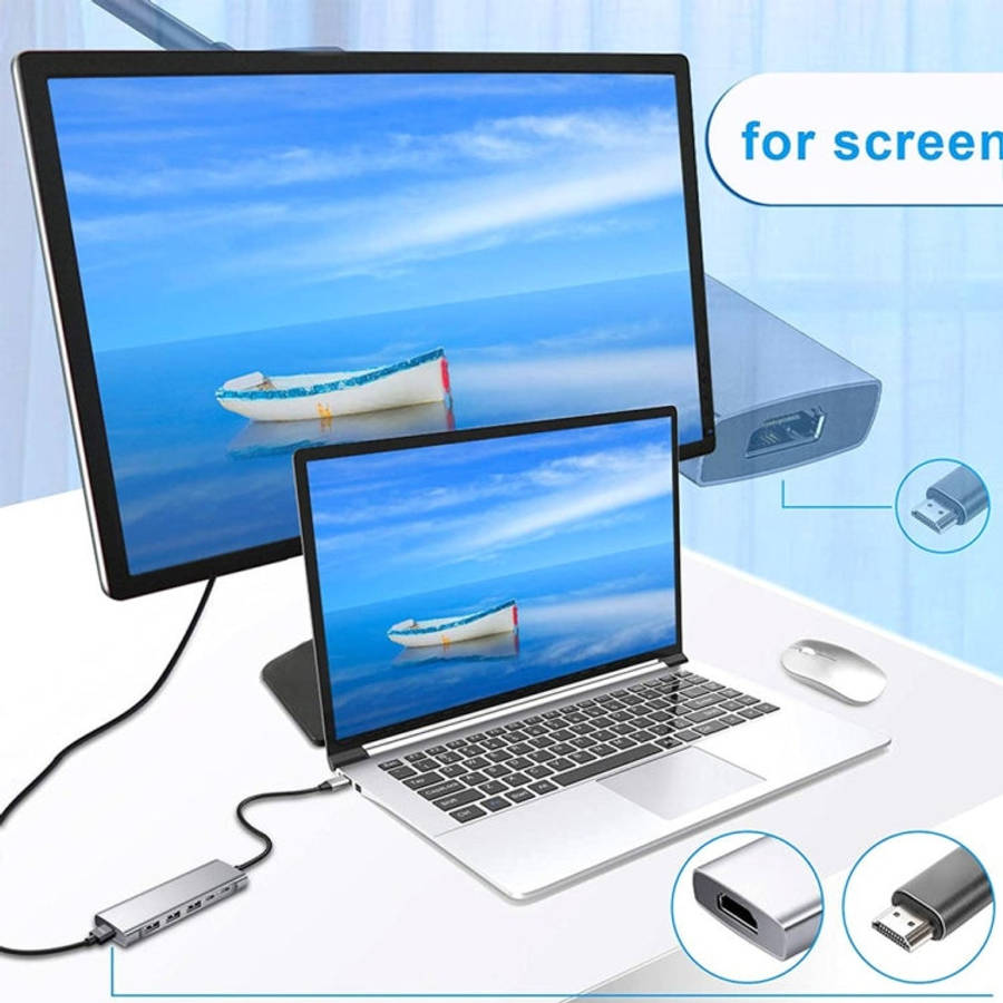 9-in-1 USB Type-C to HDMI+USB3.0x3+Type-C+PD+SD/TF+Audio HUB Adapter, HDMI+USB3.0x3+Type-C+PD+SD/...