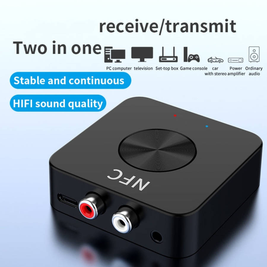 BT-21 NFC Bluetooth 5.0 Receiver & Transmitter RCA 3.5mm AUX Audio Adapter, BT-21