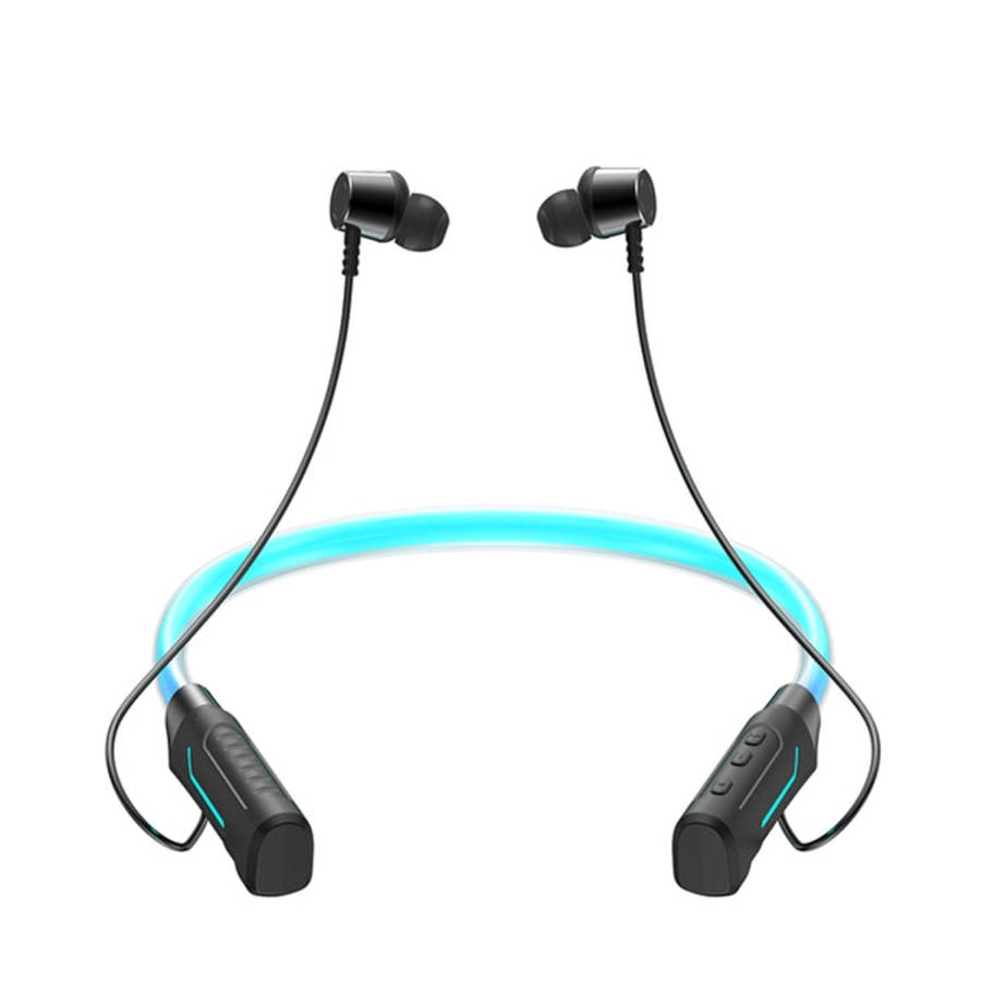 JG4 Flashing LED Neck-mounted Stereo Bluetooth Wireless Earphone
