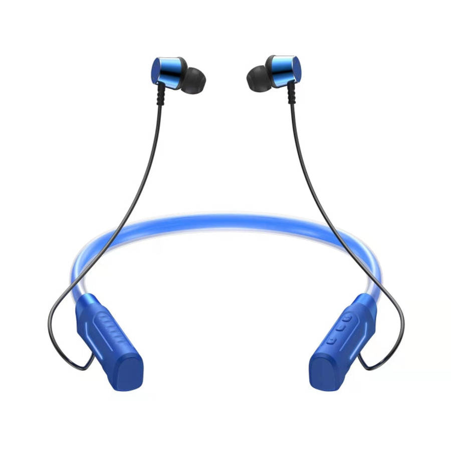 JG4 Flashing LED Neck-mounted Stereo Bluetooth Wireless Earphone