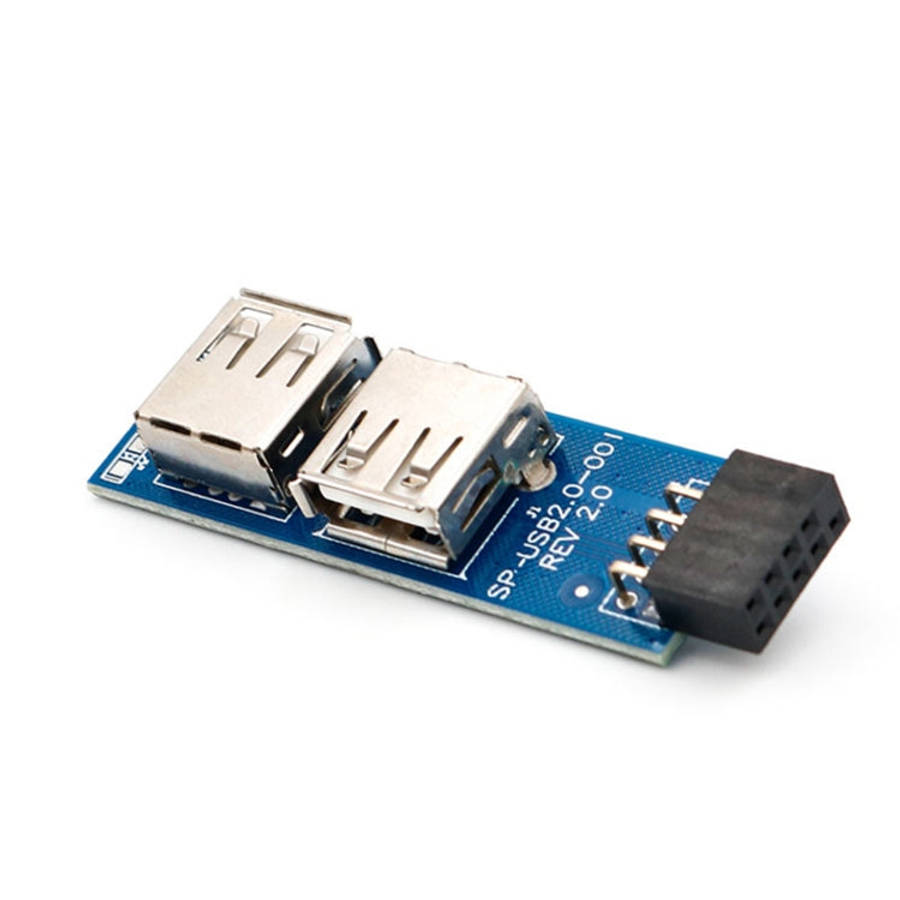 9 Pin PC Motherboard to 2 x USB 2.0 Female Converter for Dongle, Wireless Mouse Receiver