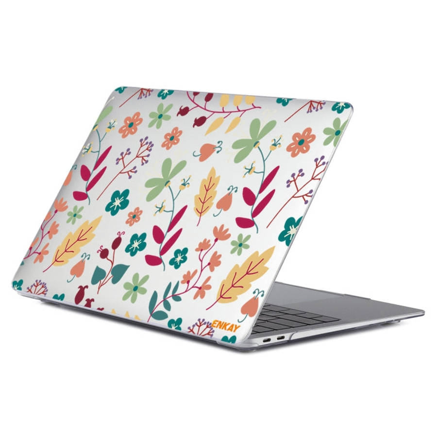 ENKAY Flower Series Pattern Laotop Protective Crystal Case For MacBook Air 13.3 inch A1932 / A217...