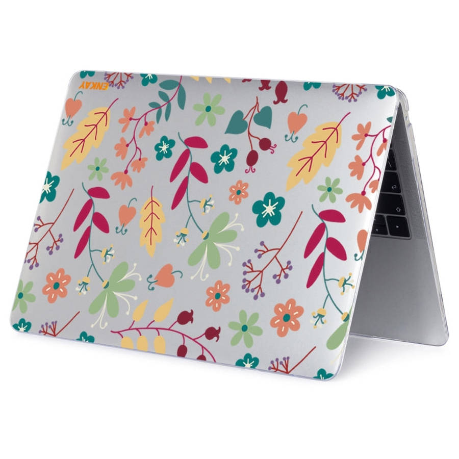 ENKAY Flower Series Pattern Laotop Protective Crystal Case For MacBook Air 13.3 inch A1932 / A217...