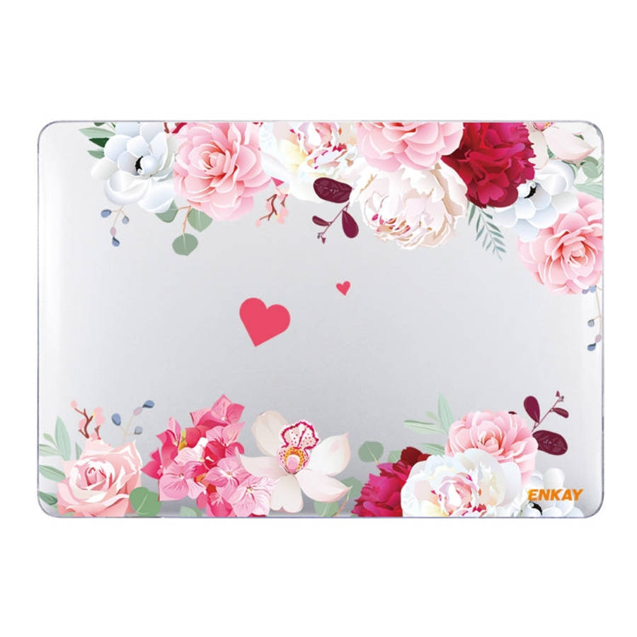 ENKAY Flower Series Pattern Laotop Protective Crystal Case For MacBook Air 13.3 inch A1932 / A217...