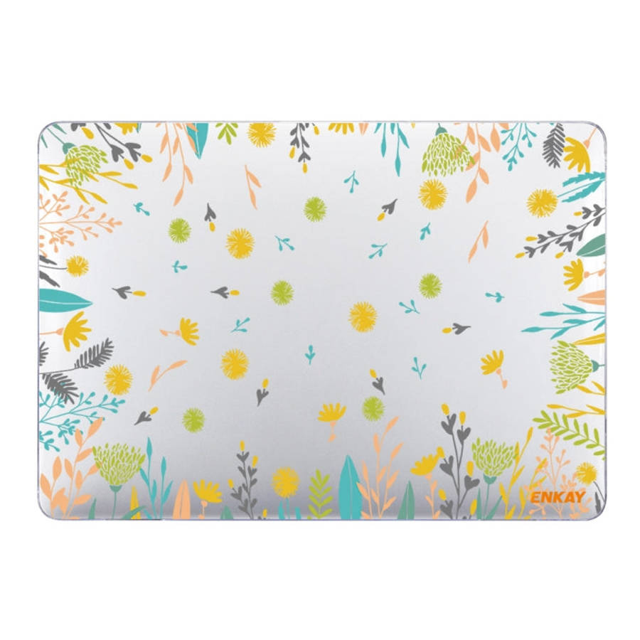ENKAY Flower Series Pattern Laotop Protective Crystal Case For MacBook Air 13.3 inch A1932 / A217...
