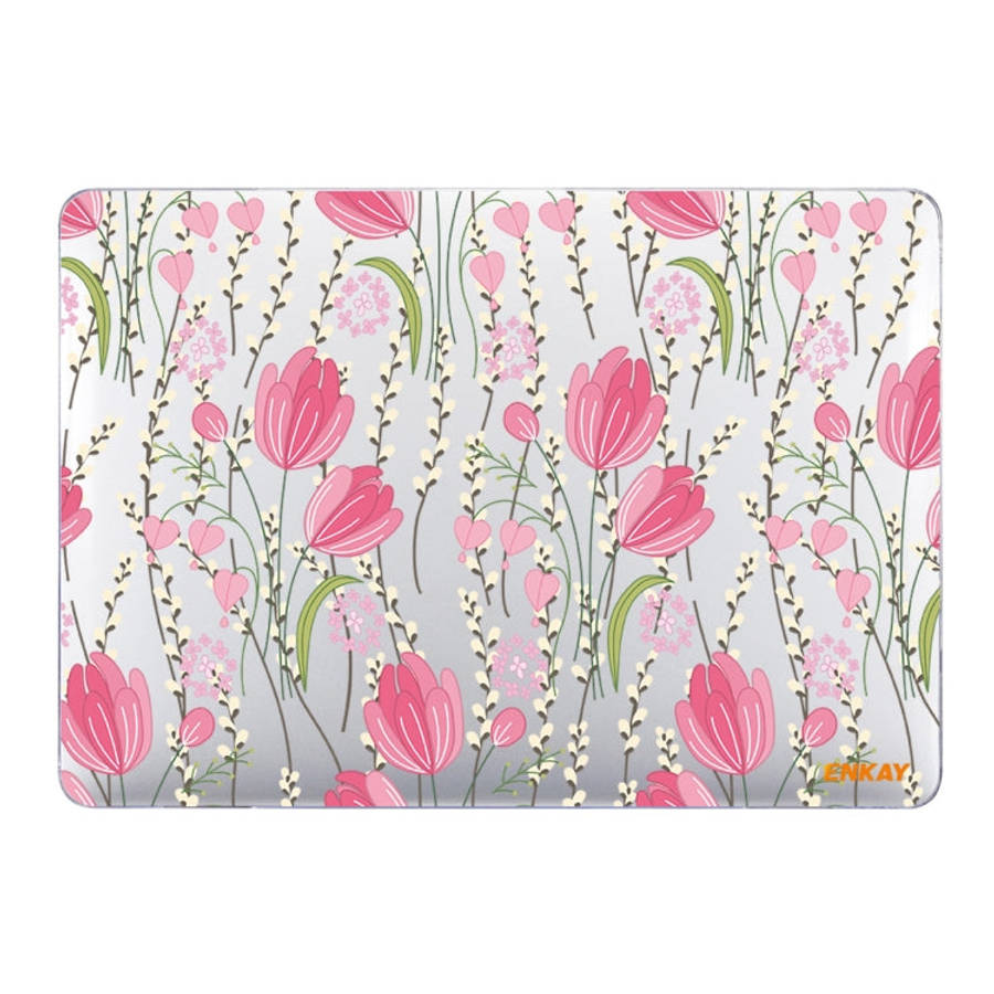 ENKAY Flower Series Pattern Laotop Protective Crystal Case For MacBook Air 13.3 inch A1932 / A217...
