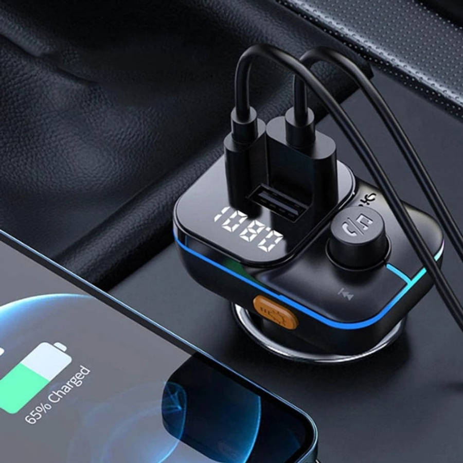 C24 Car Bluetooth MP3 Player Fast Charging FM Transmitter Wireless Handsfree, C24