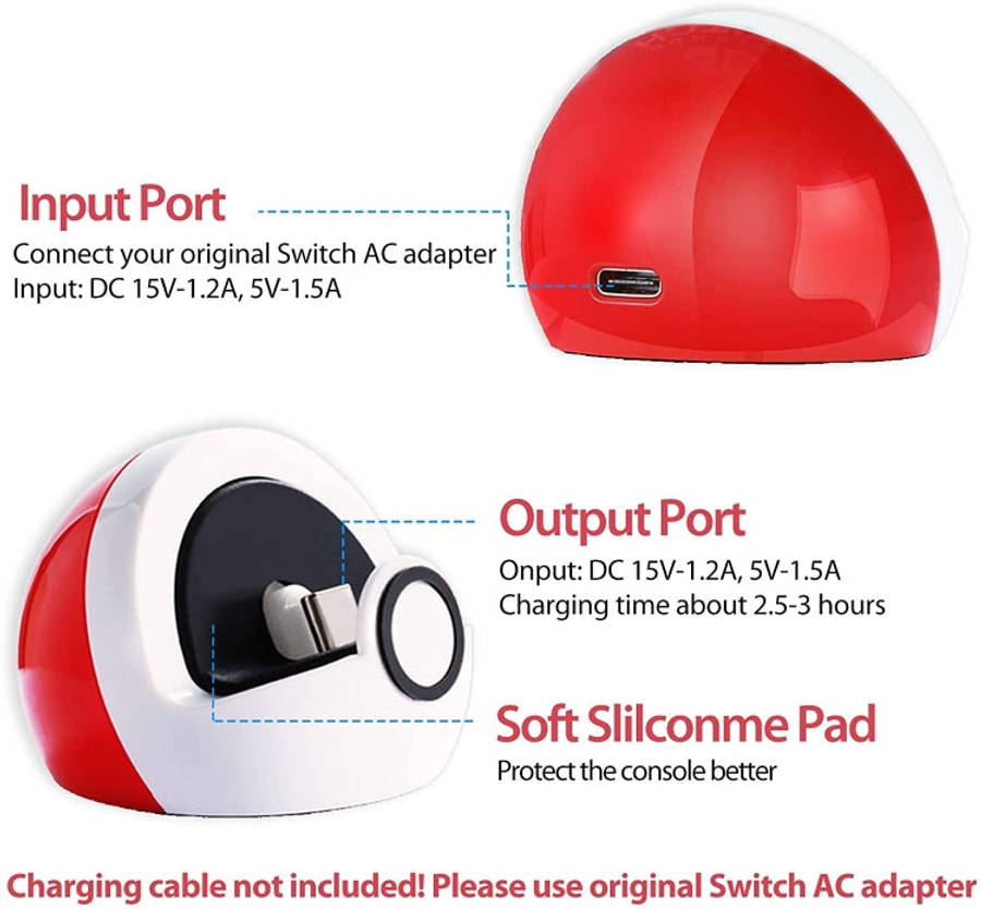 For Nintendo Switch and Switch Lite NS Nintendo Game Console Mini Portable Charging Dock Stand, C...
