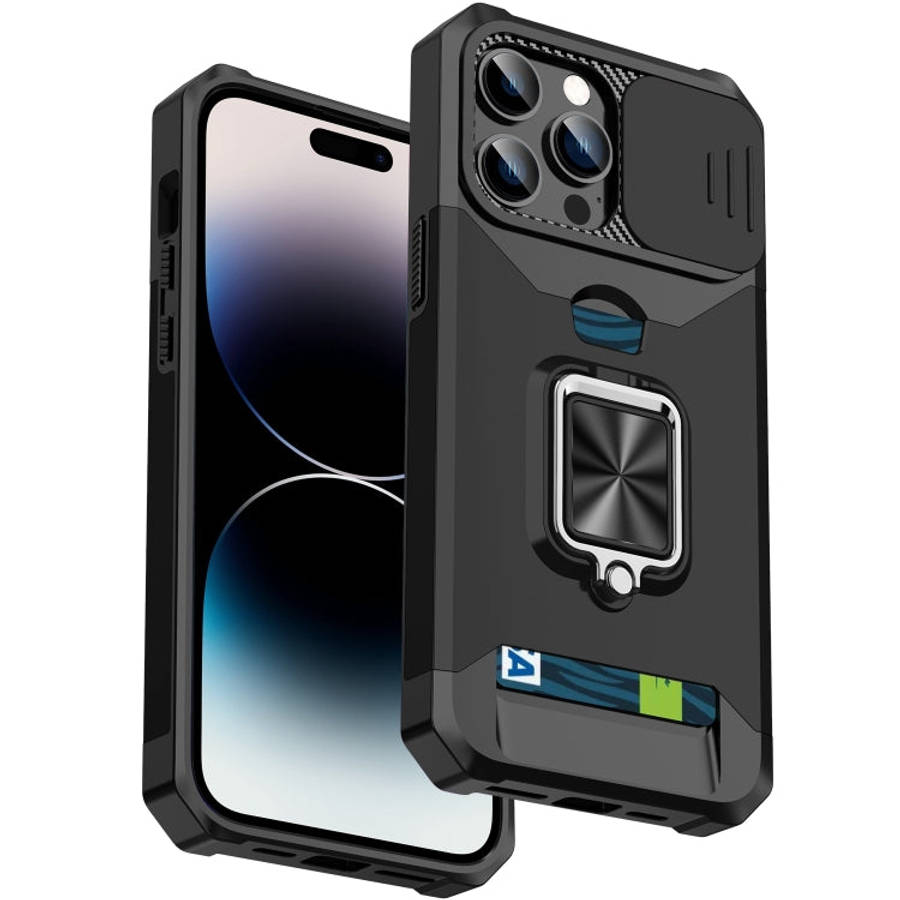 Sliding Camshield Card Phone Case, For iPhone 14, For iPhone 14 Pro, For iPhone 14 Pro Max, For i...