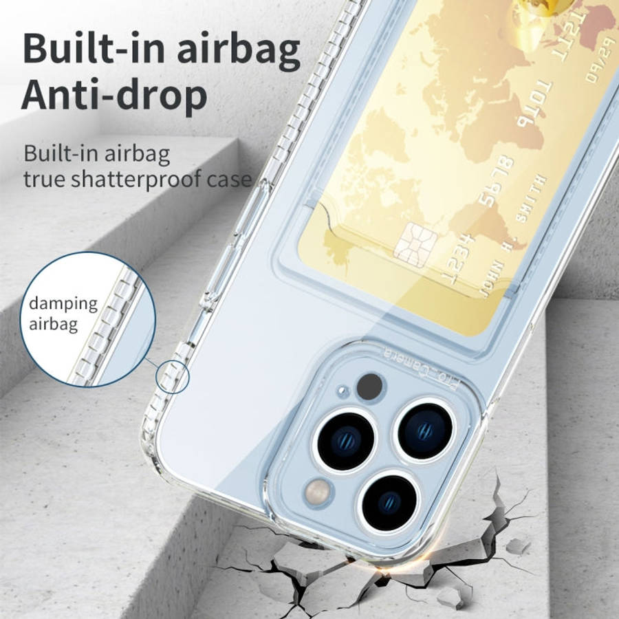 Card Bag Clear TPU Phone Case, For iPhone 14, For iPhone 14 14 Max, For iPhone 14 Pro, For iPhone...