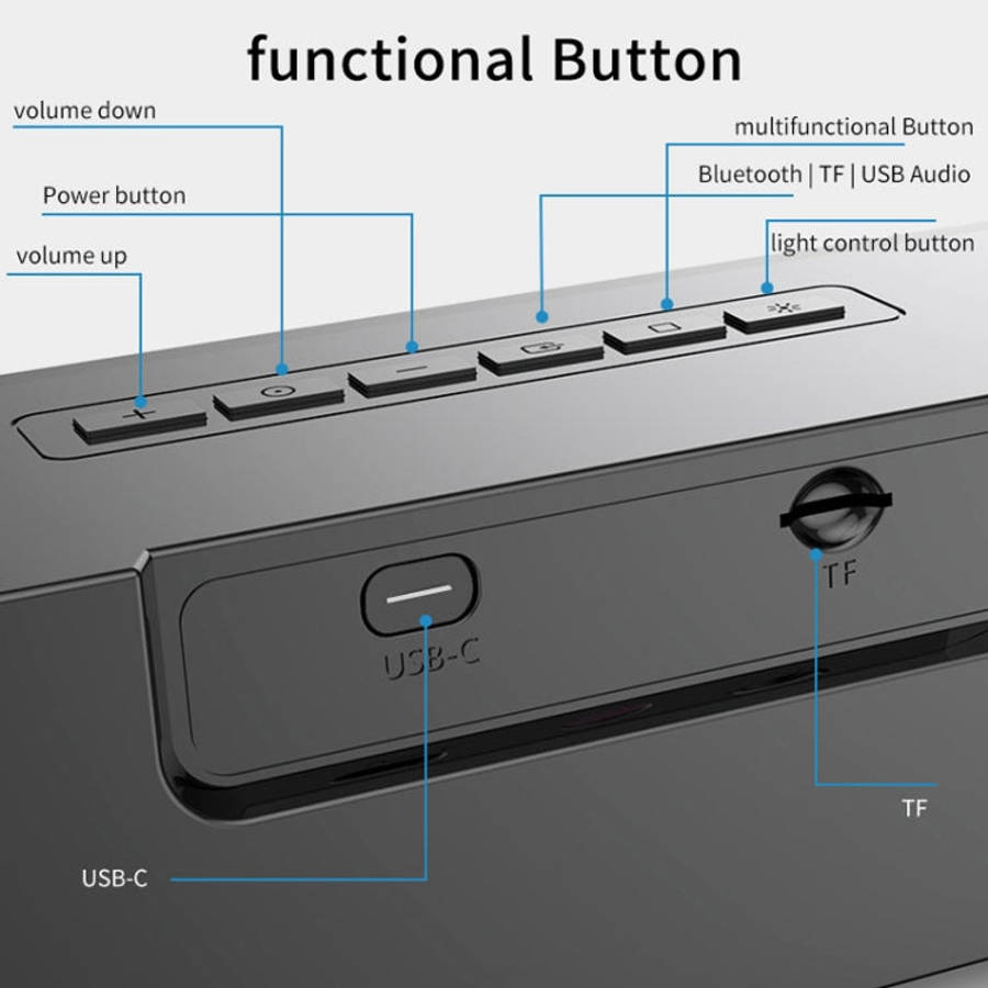 AEC BT601 RGB Light HiFi Soundbar Bluetooth Speaker Home Theater, BT601