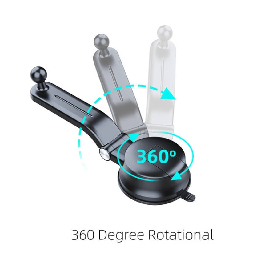A190+X157 Car Phone Holder Dashboard Sucker Mount Stand  Retractable Clamp Arm, A190+X157