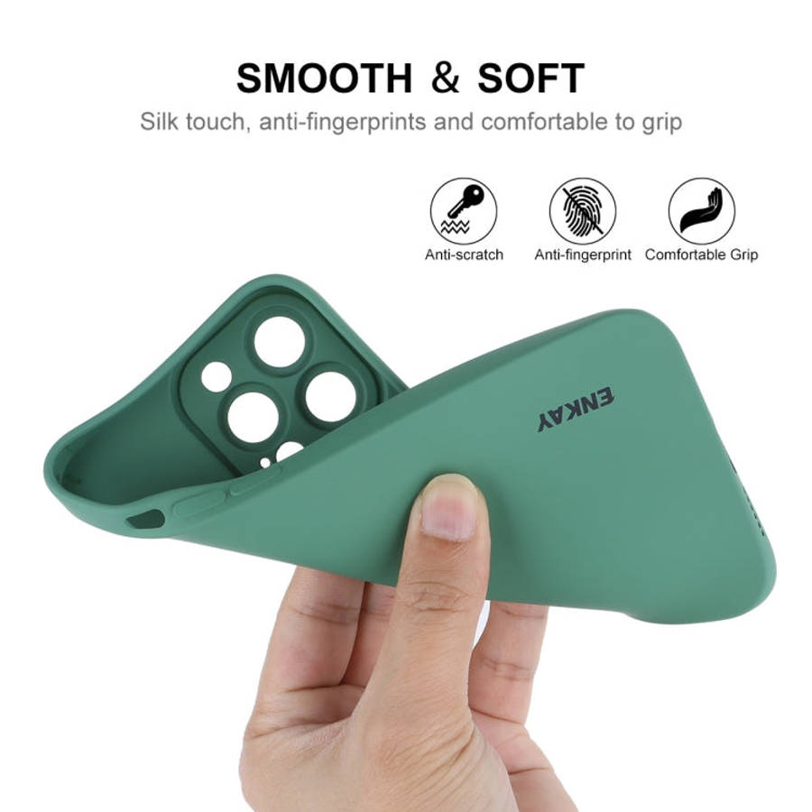 ENKAY Liquid Silicone Shockproof Phone Case For iPhone 14 Pro Max, For iPhone 14 Pro Max