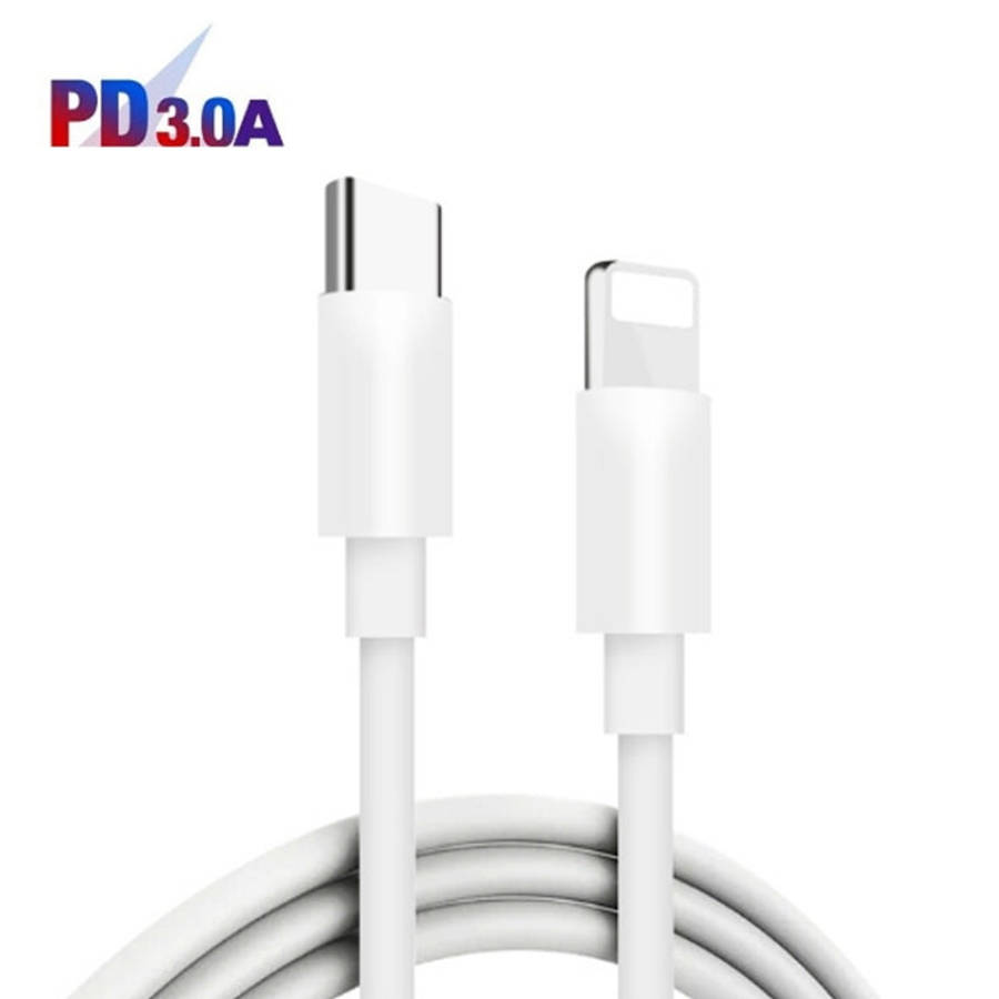 65W Dual PD Type-C + 3 x USB Multi Port Charger with 3A Type-C to 8 Pin Data Cable, US Plug, US P...
