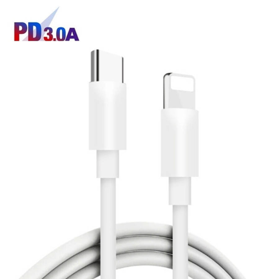 65W Dual PD Type-C + 3 x USB Multi Port Charger with 3A Type-C to 8 Pin Data Cable, EU Plug, EU P...