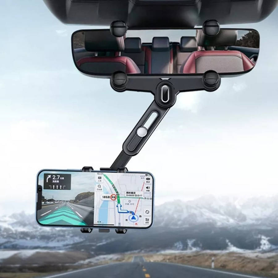 H03 Car Rearview Mirror Mobile Phone Holder 360 Rotation Foldable, H03