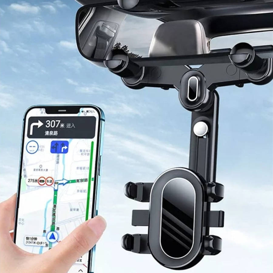 H03 Car Rearview Mirror Mobile Phone Holder 360 Rotation Foldable, H03