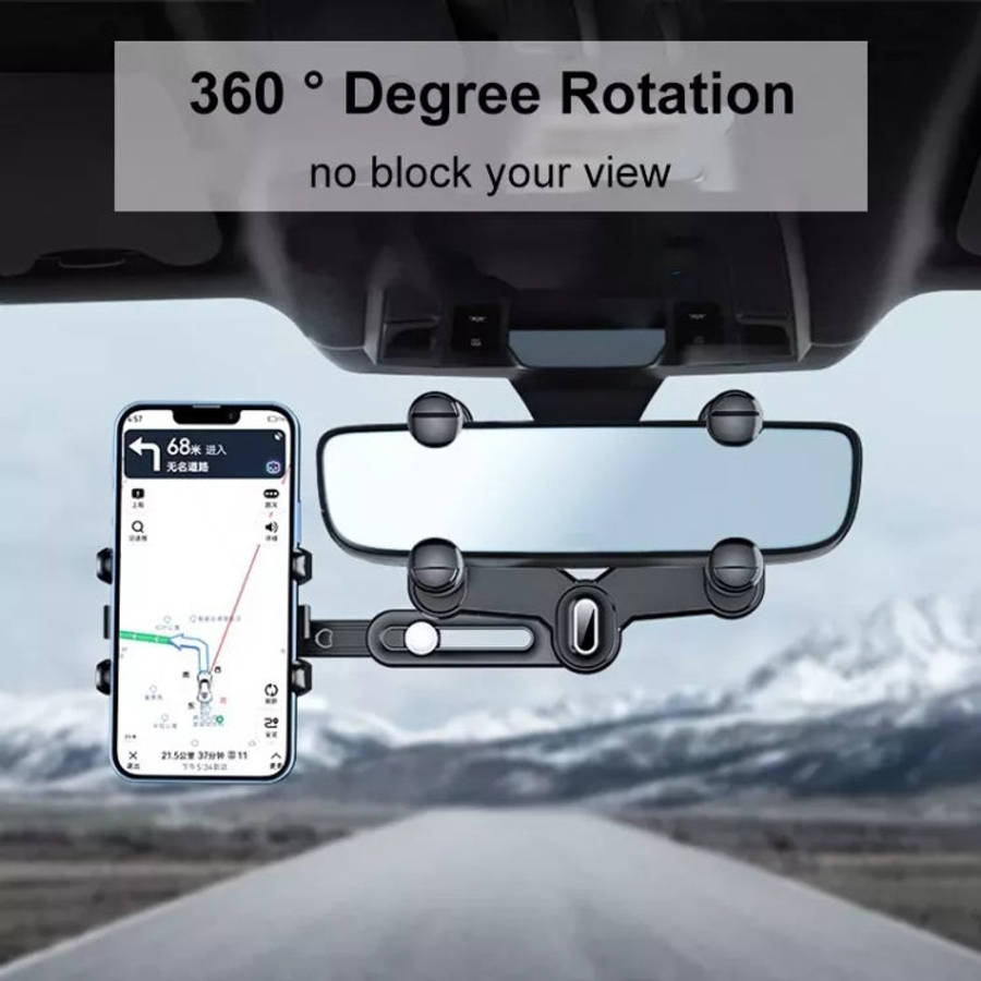H03 Car Rearview Mirror Mobile Phone Holder 360 Rotation Foldable, H03
