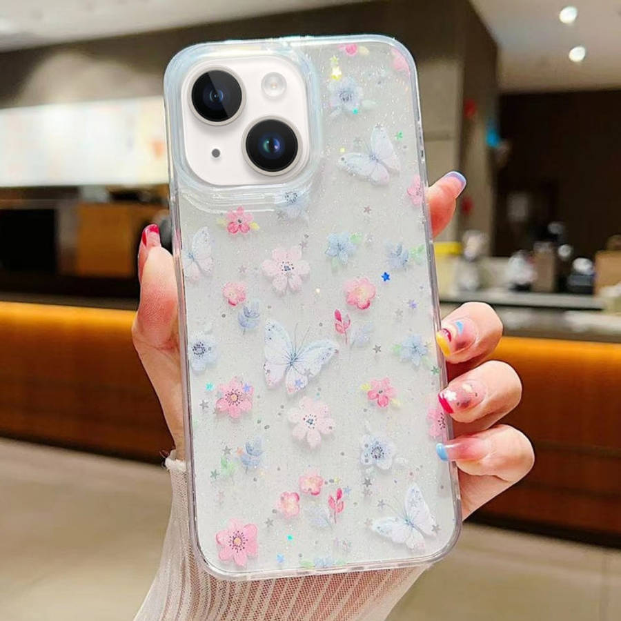 Fresh Small Floral Epoxy TPU Phone Case, For iPhone 16 Pro Max, For iPhone 16 Pro, For iPhone 16 ...