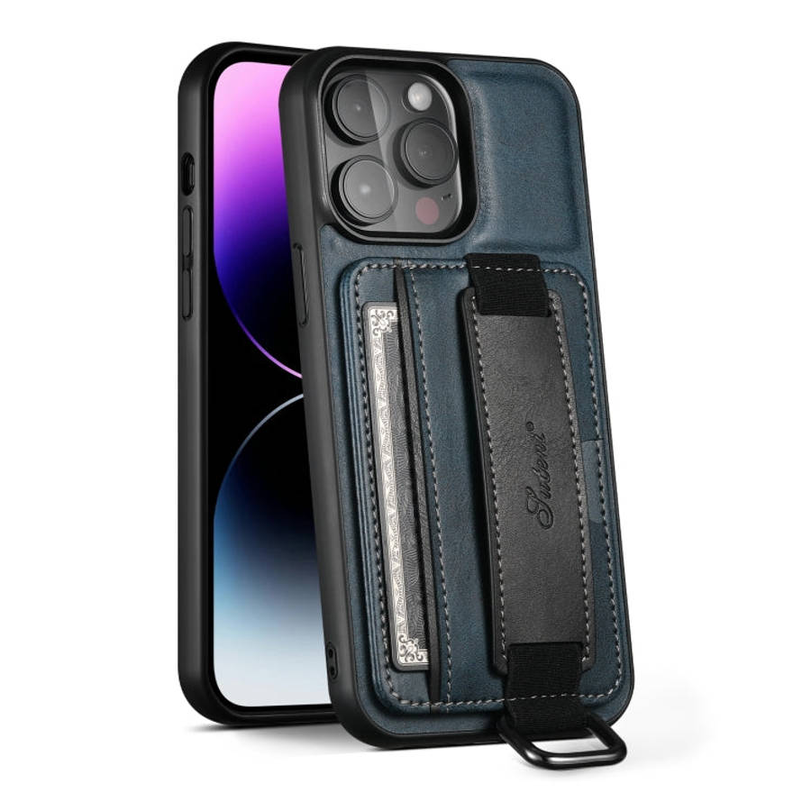 Suteni H13 Card Wallet Wrist Strap Holder PU Phone Case, For iPhone 11 Pro, For iPhone 11, For iP...