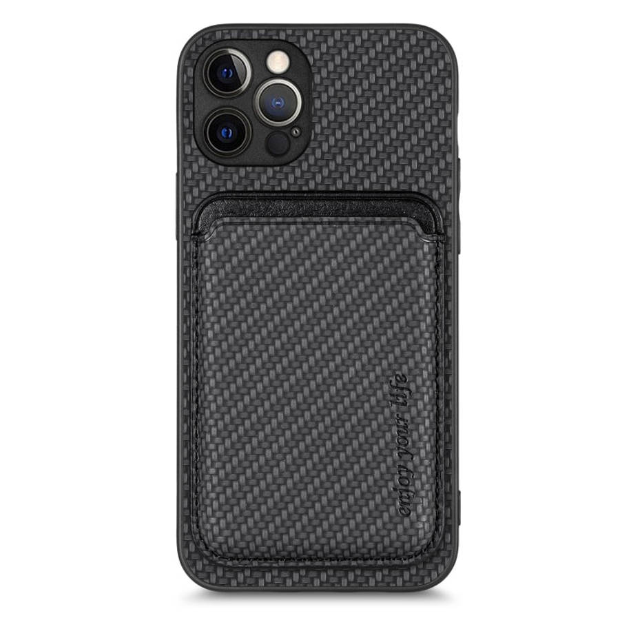 Carbon Fiber Leather Card Magsafe Magnetic Phone Case, For iPhone 6 Plus / 6S Plus, For iPhone 13...