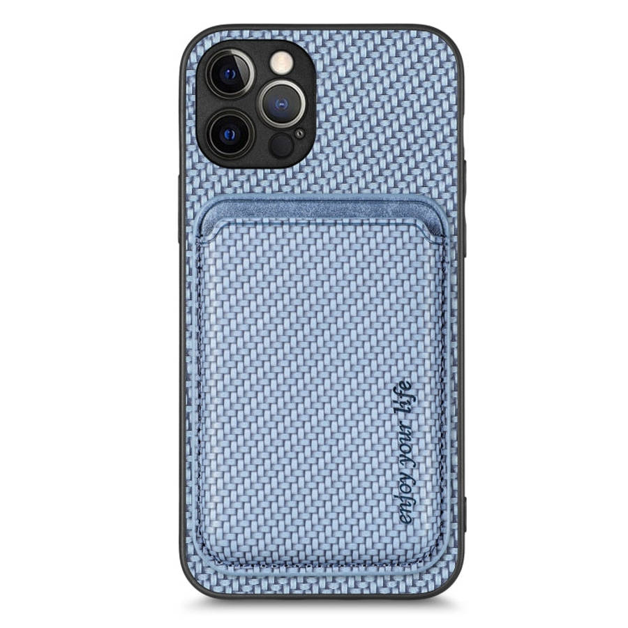 Carbon Fiber Leather Card Magsafe Magnetic Phone Case, For iPhone 6 Plus / 6S Plus, For iPhone 13...