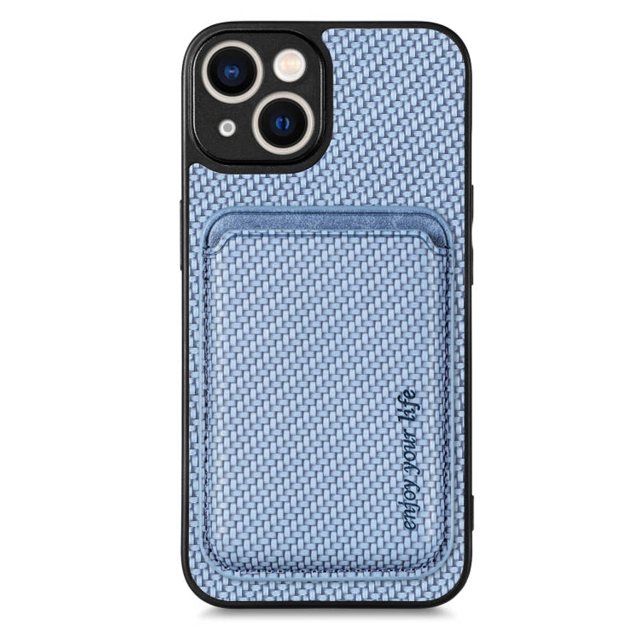 Carbon Fiber Leather Card Magsafe Magnetic Phone Case, For iPhone 14 Pro, For iPhone 14 Pro Max