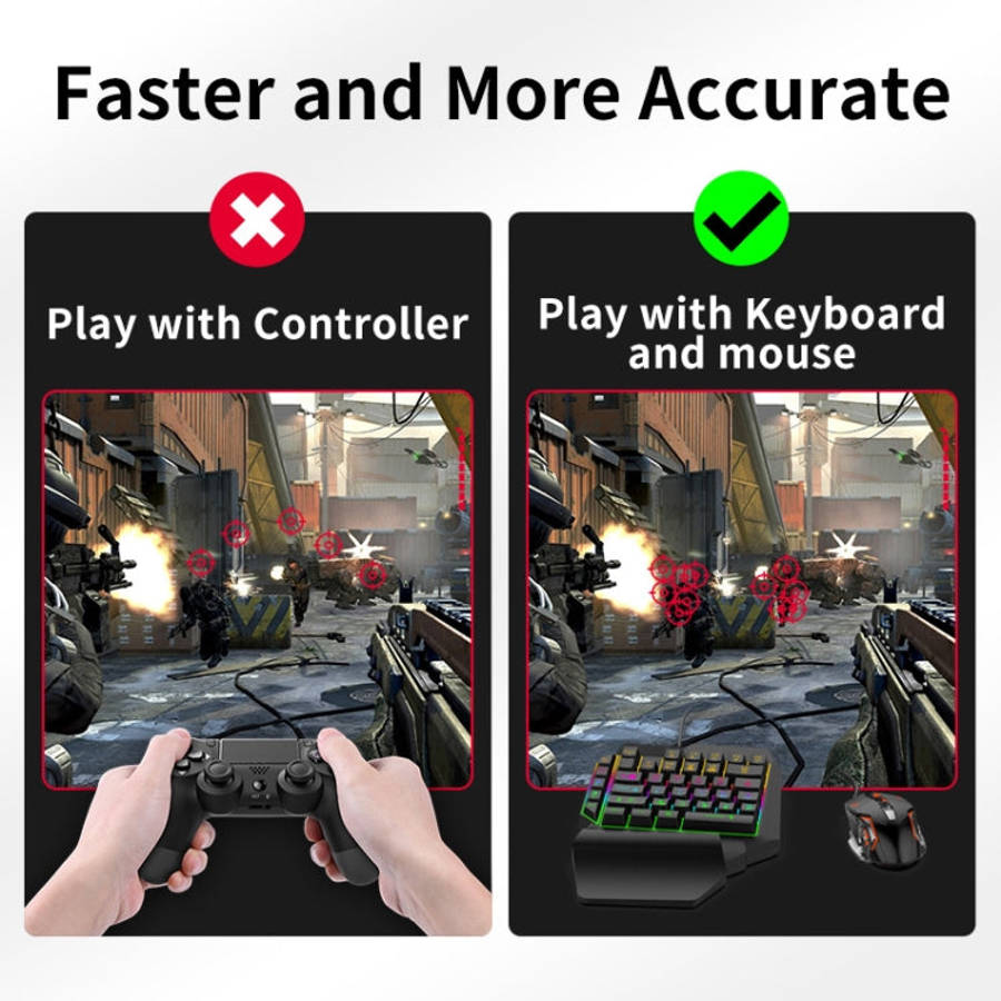 7 in 1 Video Game Converter Keyboard Mouse Converter Shooting Game Auxiliary Tool, 7 in 1 Video G...