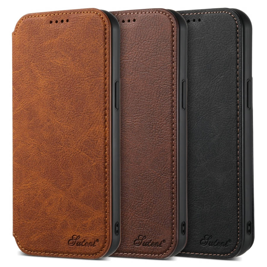 Suteni J06 Multifunctional Leather Magnetic Magsafe Phone Case, For iPhone 12/12 Pro, For iPhone ...
