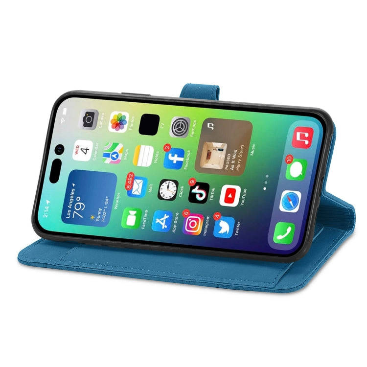 Embossed Flower Zipper Leather Phone Case, For iPhone 15 Pro Max, For iPhone 15 Pro, For iPhone 1...