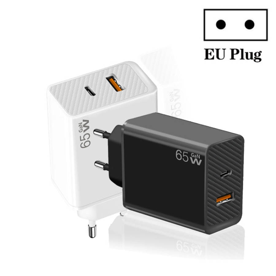 GaN PD48W Type-C PD3.0 + USB3.0 Notebook Adapter for MacBook Series EU Plug, EU Plug
