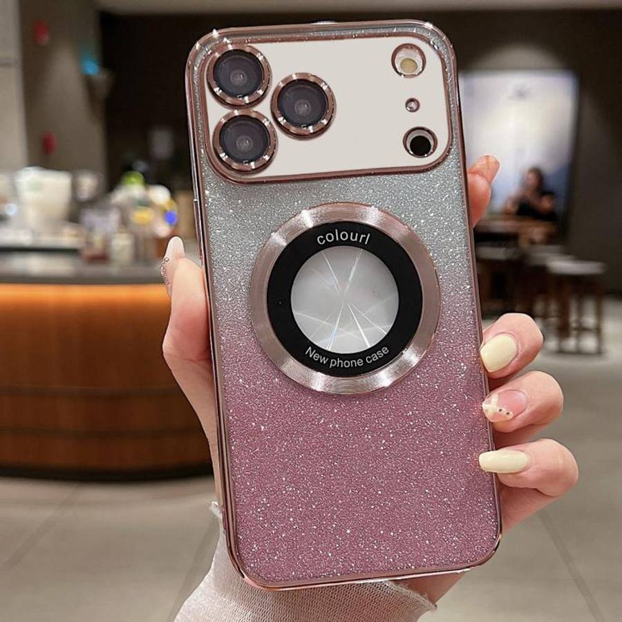 Gradient Glitter Electroplating MagSafe TPU Phone Case, For iPhone 17e / 16e, For iPhone 17 Pro M...