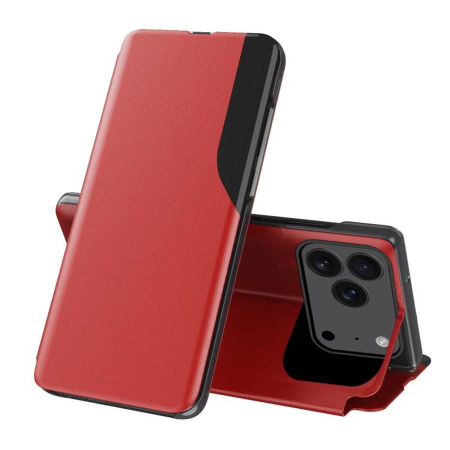 Side Display Flip Leather Phone Case, For iPhone 17e / 16e, For iPhone 17 Pro Max, For iPhone 17 ...