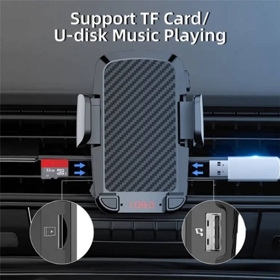 CS14 Car Interior Air Vent Mount Phone Stand MP3 Player FM Bluetooth Transmitter, CS14