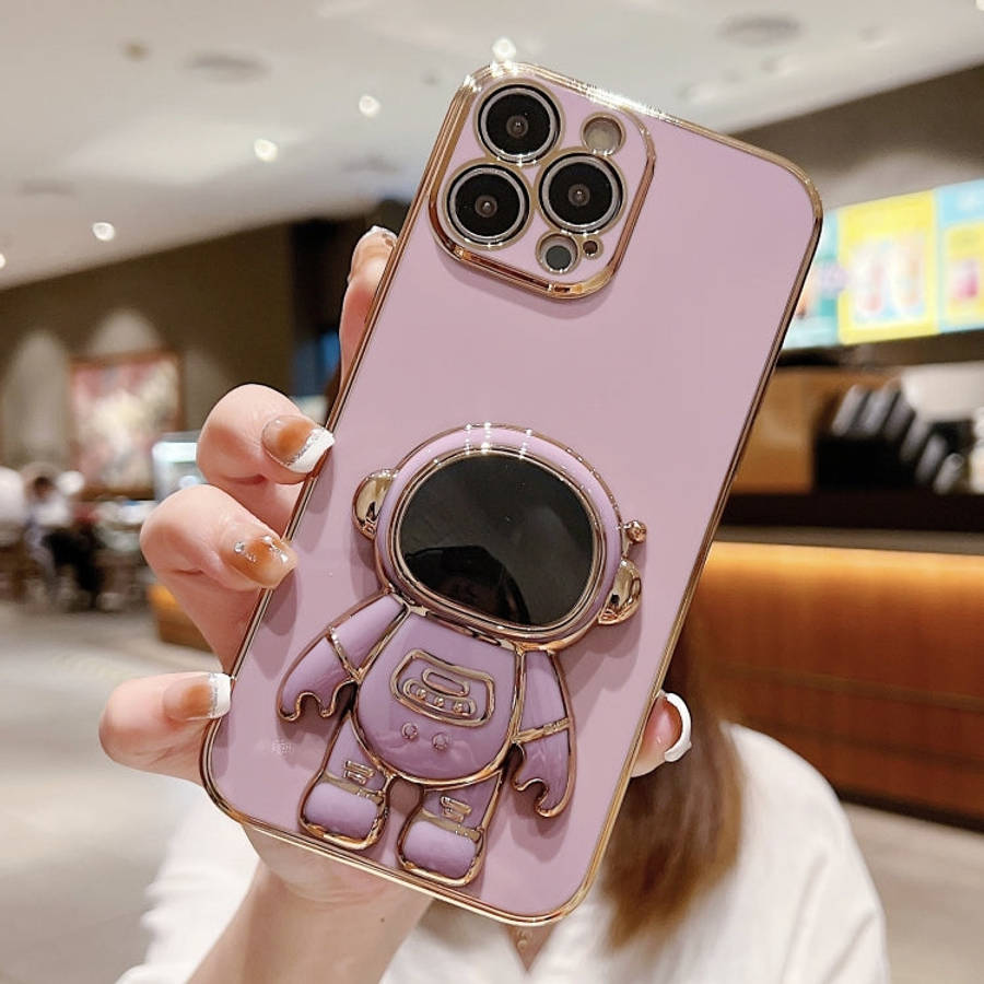 Electroplating Astronaut Holder Phone Case, For iPhone 17e / 16e, For iPhone 17 Pro Max, For iPho...