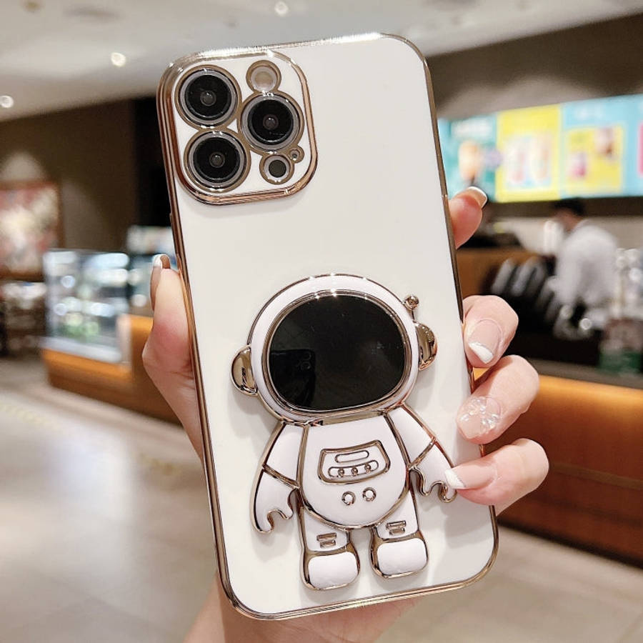 Electroplating Astronaut Holder Phone Case, For iPhone 17e / 16e, For iPhone 17 Pro Max, For iPho...