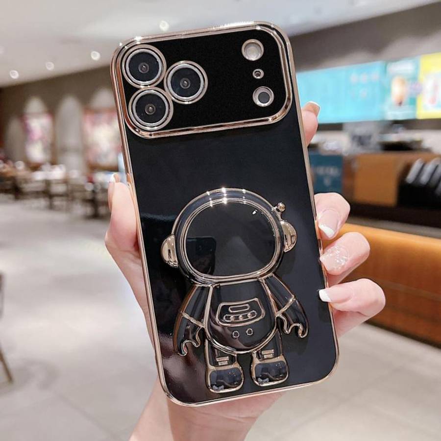 Electroplating Astronaut Holder Phone Case, For iPhone 17e / 16e, For iPhone 17 Pro Max, For iPho...