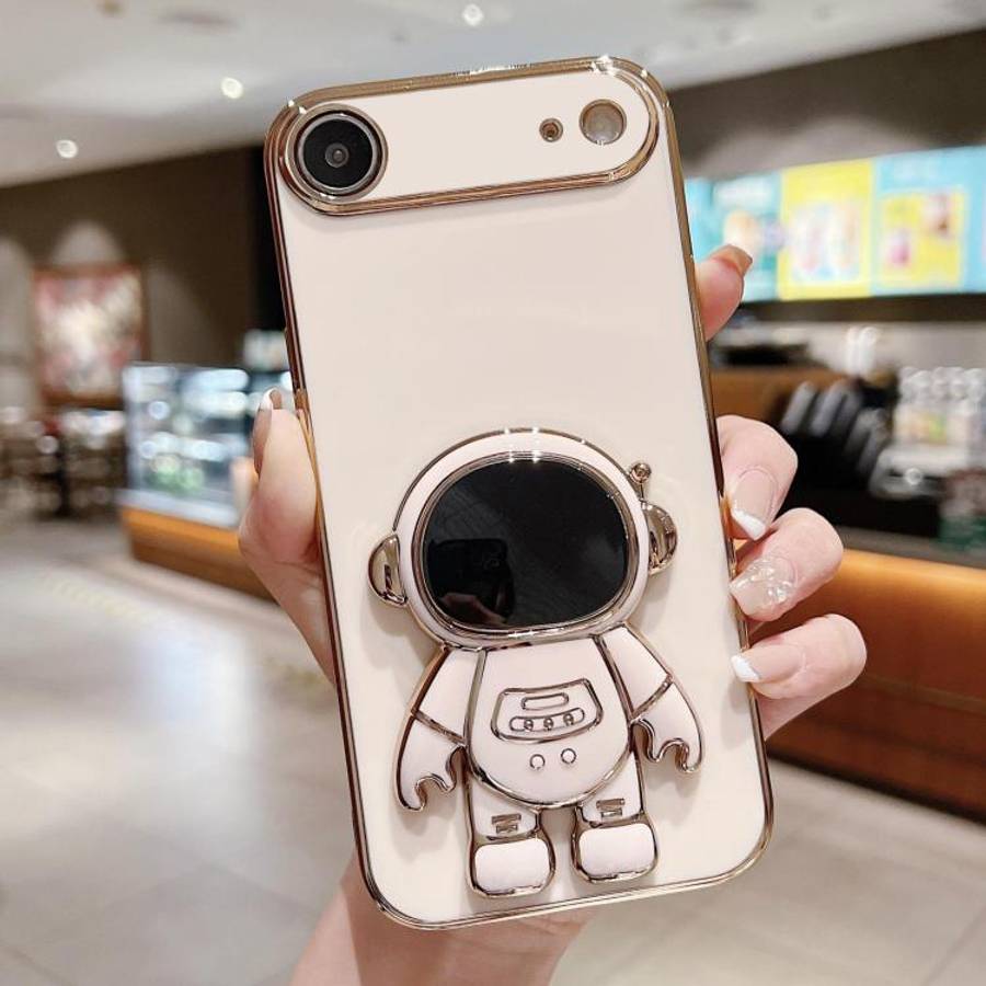 Electroplating Astronaut Holder Phone Case, For iPhone 17e / 16e, For iPhone 17 Pro Max, For iPho...