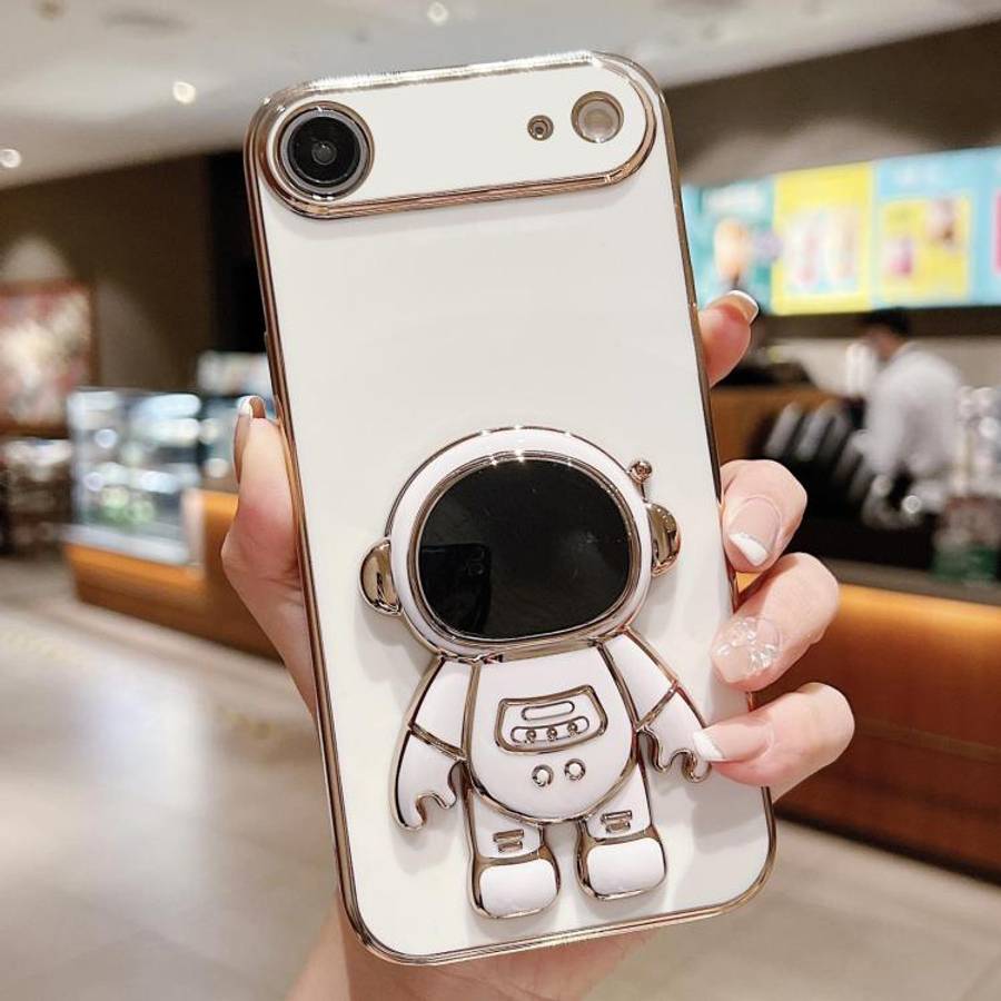 Electroplating Astronaut Holder Phone Case, For iPhone 17e / 16e, For iPhone 17 Pro Max, For iPho...