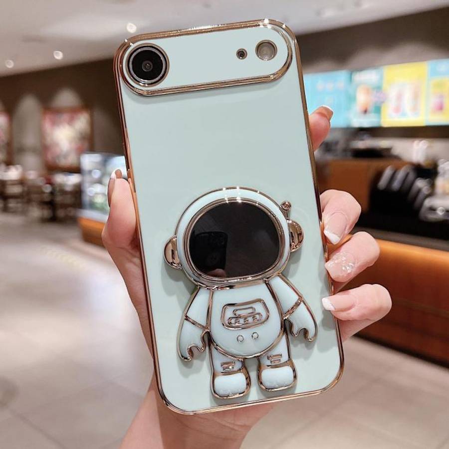 Electroplating Astronaut Holder Phone Case, For iPhone 17e / 16e, For iPhone 17 Pro Max, For iPho...