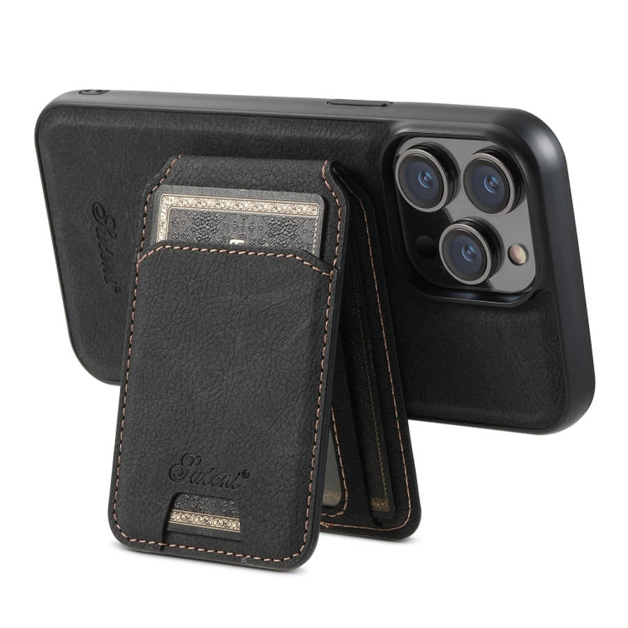 Suteni H16 Litchi Texture Leather Detachable Wallet Back Phone Case, For iPhone 12 Pro, For iPhon...