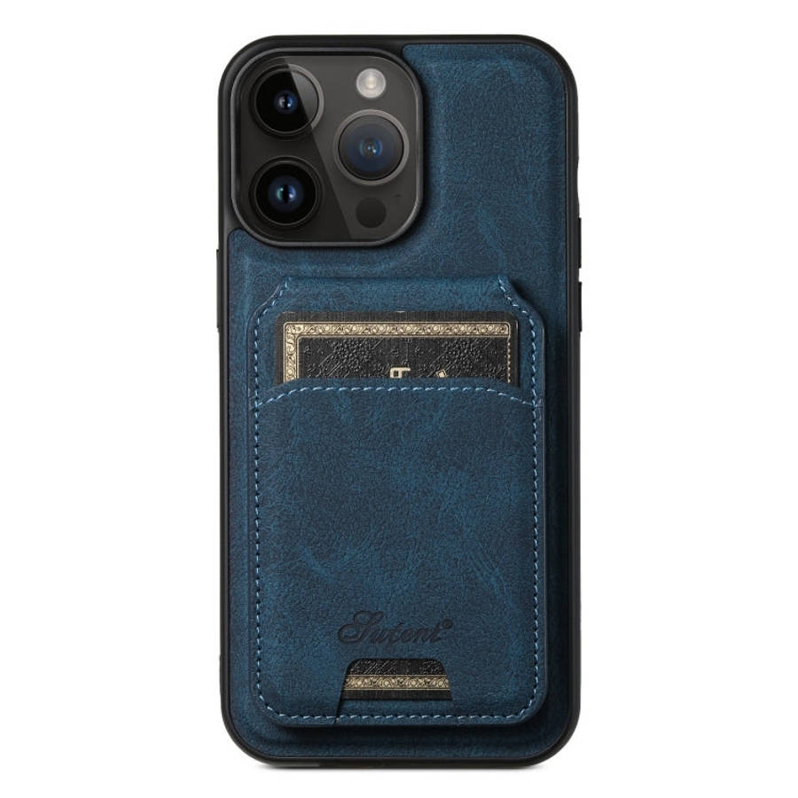 Suteni H16 Litchi Texture Leather Detachable Wallet Back Phone Case, For iPhone 12 Pro, For iPhon...