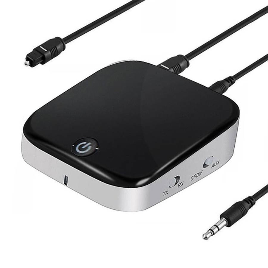 2 in 1 Fiber Optic Bluetooth 5.0 Audio Receiver/Transmitter, black