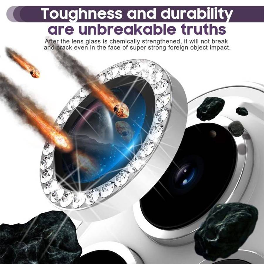 Kalebol Individual Camera Lens Diamond Ring Protector, For Tecno Camon 40 Pro 4G
